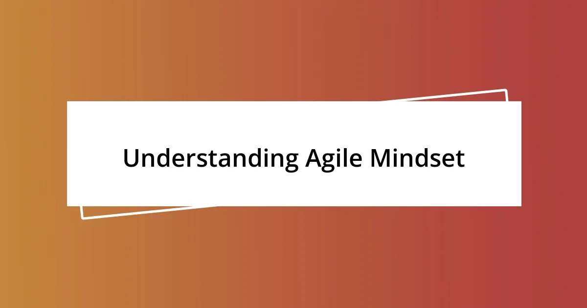 Understanding Agile Mindset