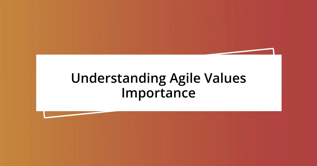 Understanding Agile Values Importance